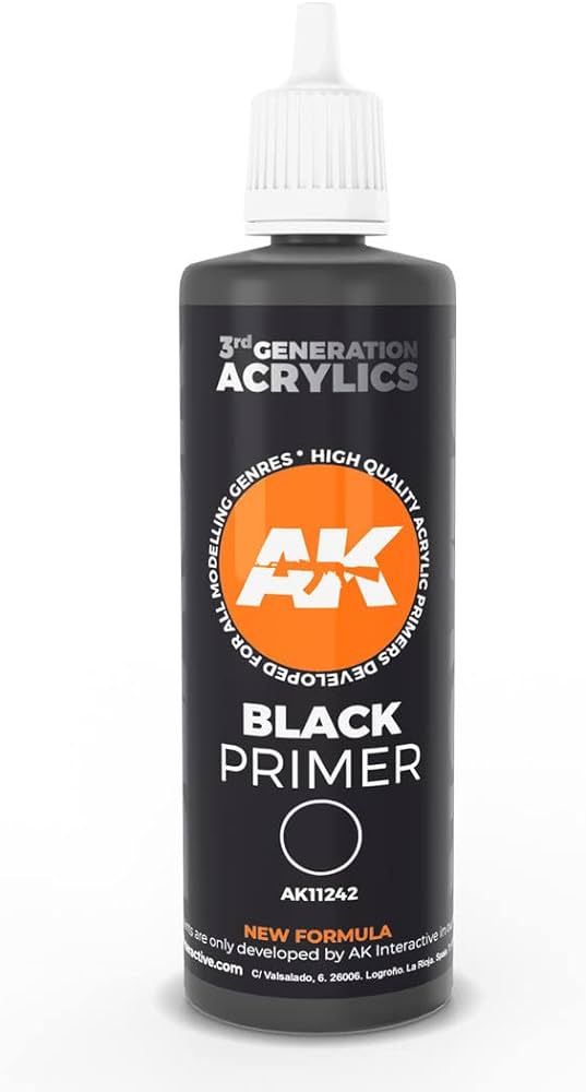 AK Interactive 3rd Gen Black Primer 100ml